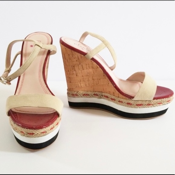 NEW plenty by tracy reese Tess leather wedge sandals - Picture 2 of 7